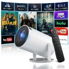 4K UHD Mini LED Projector 10000 Lumen 1080P WiFi Bluetooth Portable Home Theater