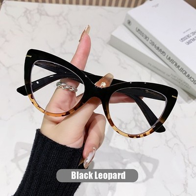 Oversized Cat Eye Reading Glasses Trendy Cute Anti Blue Light Readers Eyeglasses
