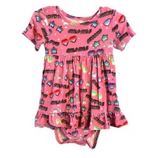 Posh Peanut Girls Rule, Smart, Strong, Bodysuit Twirl Dress 18-24 Months