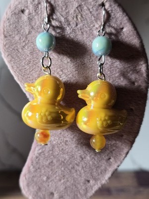 Duck lovers These duck earrings are for you.  Handmade and make great gift.
