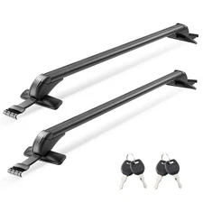 Universal Car Top Roof Rack Cross Bar 43.3" Luggage Carrier Aluminum w/Lock