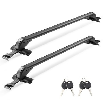 Universal Car Top Roof Rack Cross Bar 43.3'' Luggage Carrier Aluminum w/Lock