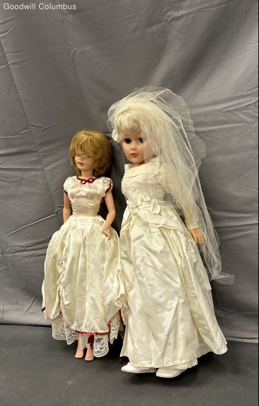 Vintage Doll Lot Horsman Bridal Wedding Theme 2 Pieces Vinyl Plastic 1961