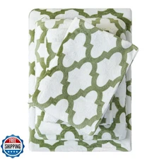 Viviland Micro Fleece Full Bed Sheet Set, Soft Fuzzy Polar Fleece Velour Velv