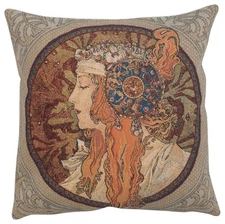 Rousse European Throw Cushion Cover Belgian Tapestry Home Decor Pillow 18x18 in