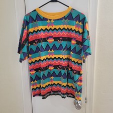 90s Retro Geometric Gem Abstract Colorful Shirt
