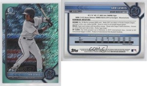 2022 Bowman Chrome Prospects Aqua Shimmer Refractor /125 Ian Lewis #BCP-96