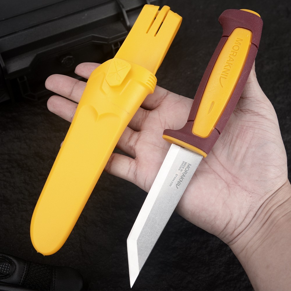 2PCS Morakniv Craftline Basic  Red and yellow Camping Knife