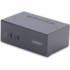 StarTech 2-Port Dual-Monitor DisplayPort KVM Switch, 4K 60Hz, 2x USB 5Gbps