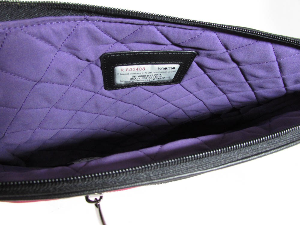 Knomo London Womens Quilted Nylon Laptop Sleeve For 13" MacBook Pro, Teaberry
