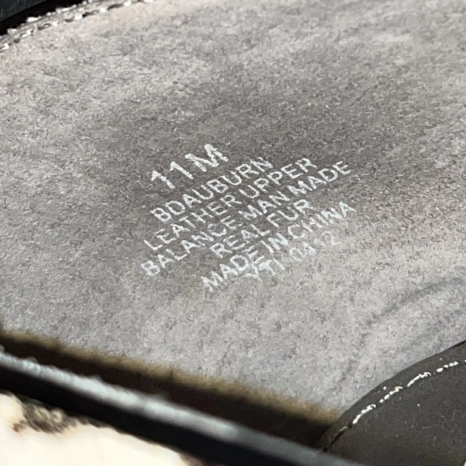 Bandolino Cebra Rayas Peep Toe Tacón de Cuña Mujer 11M Cuero Piel Defectos Menores Foto 2 de 4