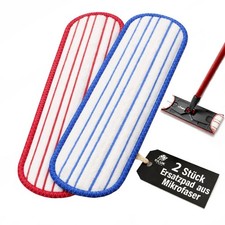 2X Premium Mikrofaser Wischpads kompatibel mit Vileda H2Pro Bodenwischer