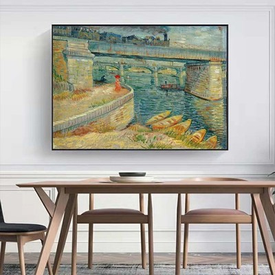 Vincent van Gogh Wall Art Hand-painted Oil Painting -Bridges across the Seine 