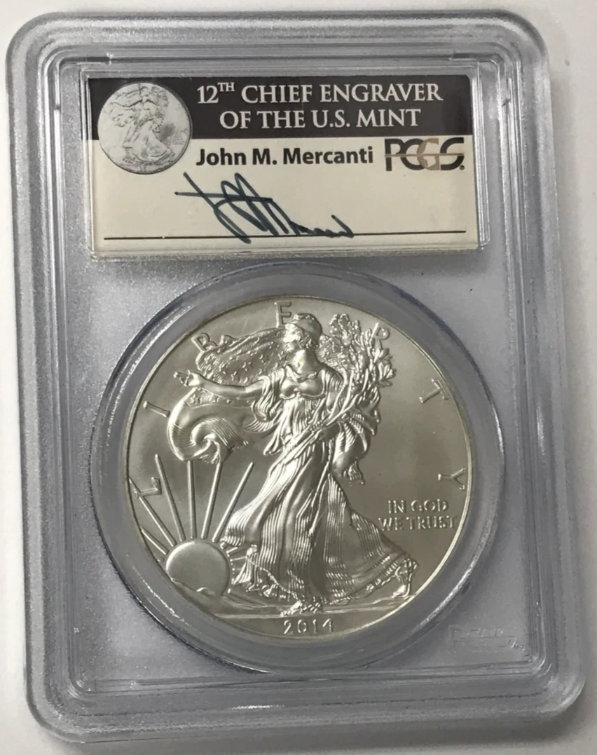 25+ American Eagle MS 69 Graded 2014 Silver Bullion Coins for sale