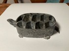 VTG JAPANESE ORNATE CAST IRON TURTLE-SHAPED FLOWER FROG — photo 1