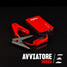 Avviatore Portatile Auto 1000A 12V Power Bank Emergenza Batteria Jump Starter Co - Miniatura 3