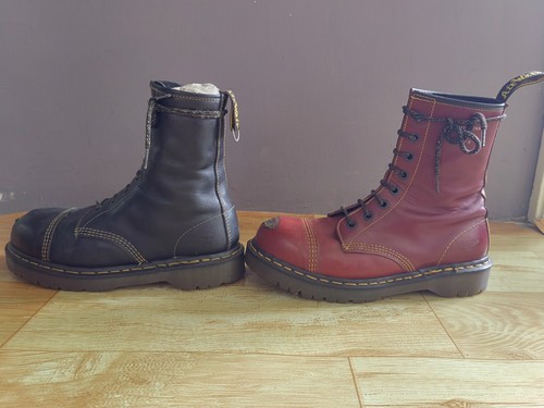 COMBO ONLY DR MARTENS 2A42 SIZE 9UK ULTRA RARE VINTAGE FREE GIFT 3i MAROON - Picture 7 of 9