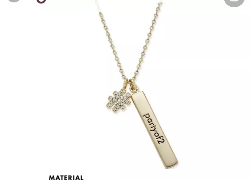 Kate spade cheap gold bar necklace
