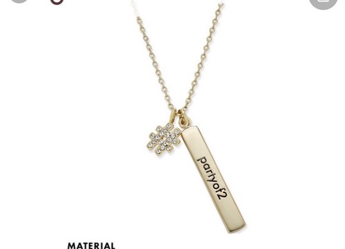 Gold Bar l Charm Pendant Necklace KSD4 