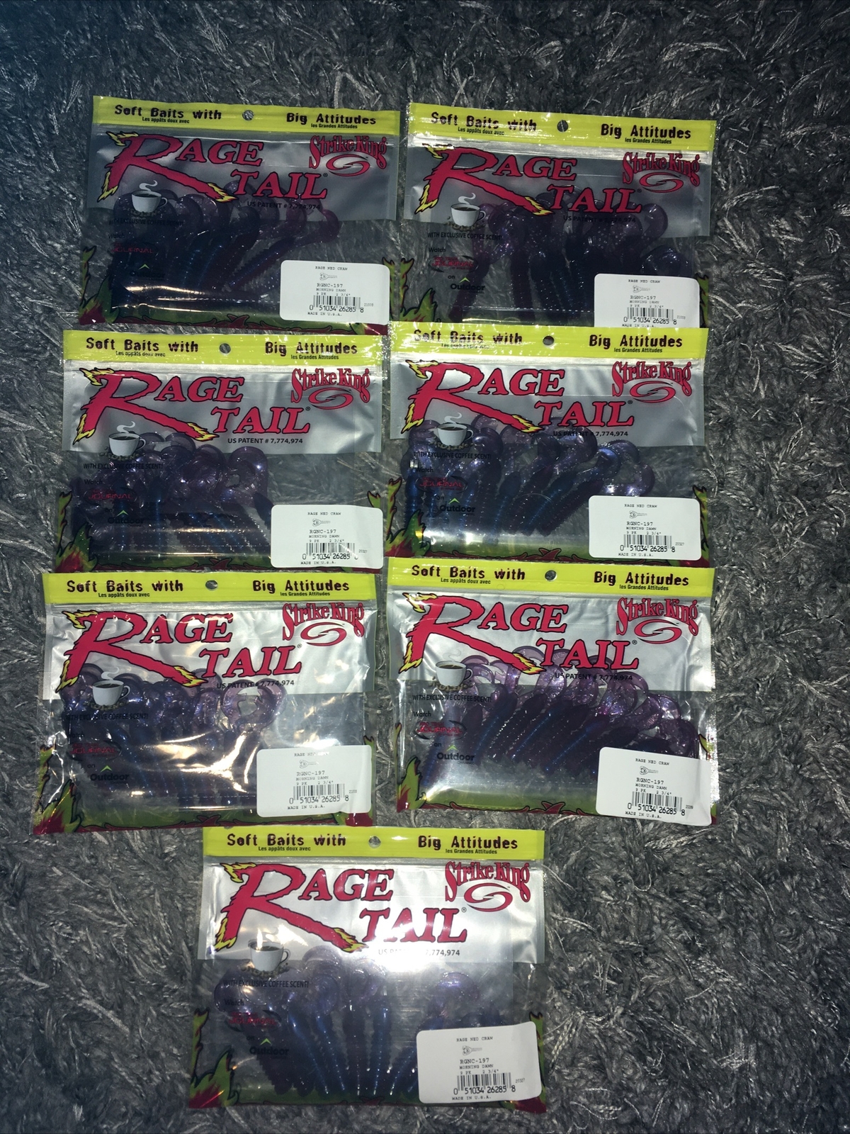 7 Strike King Rage Ned Craw 2 3/4” Soft Plastic Craw 9pk Bass Finesse Ned Bait - Image 1