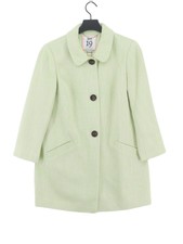 Dept Women's Coat Uk 12 Green 100% Polyester Overcoat
