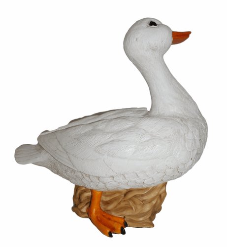 Deco Figura Blancos Ganso de Pie Gänsfigur Colección Castagna De Resin H 37 CM - Imagen 4 de 5