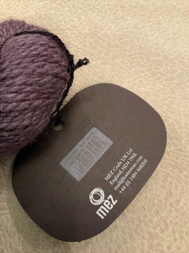 Rowan Island Mezcla Hilo Imperio Púrpura 50g Merino Bebé Alpaca Seda Foto 3 de 3