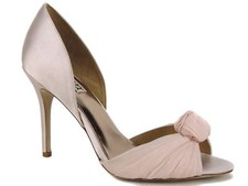 Badgley Mischka Women's Musica d'Orsay Dress Pumps Pink Satin 8.5 M