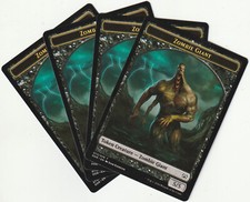 ✪ 4 MAGIC The Gathering ZOMBIE GIANT Black Creature Token PLAYSET DDR/EN NM/EX