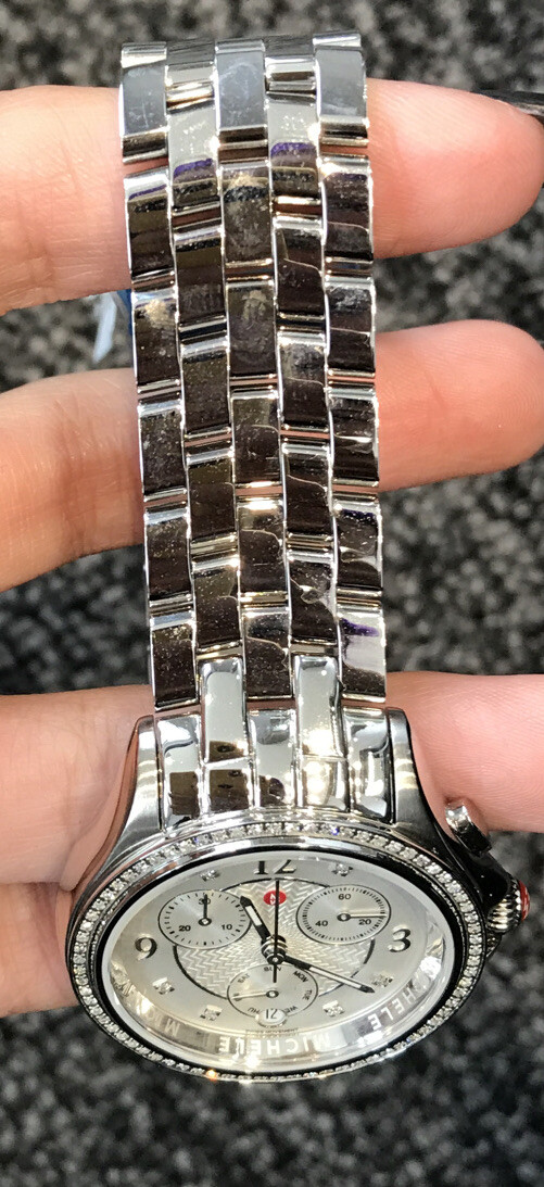 MICHELE Belmore chrono Diamond watch MW29B01A1018 | eBay
