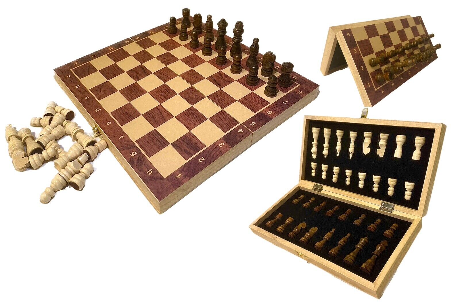 Luxury Metal Chess Set Portable Professional Board Games Foldable Wooden  Checkerboard Retro Handmade Chess Pieces Decorations - AliExpress