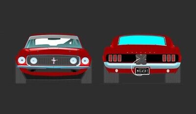 1/18 1969 Ford Mustang BOSS 429 Gasser Dark Red Metallic 1/18 1969 Ford Mustang BOSS 429 Gasser Dark Red Metallic