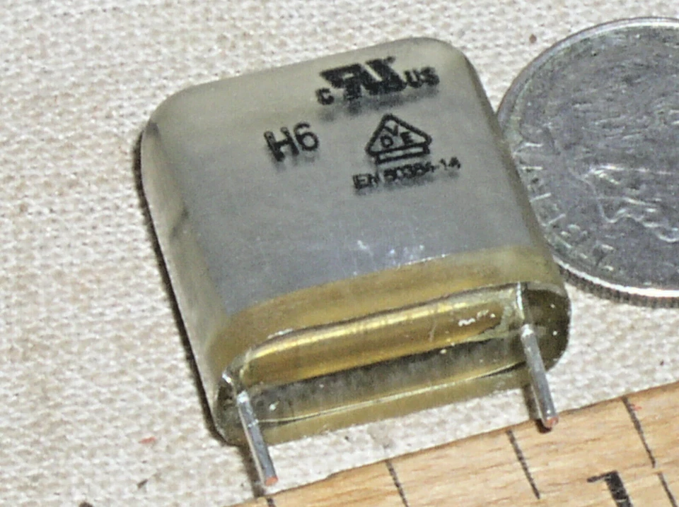 WIMA MPX20W3100FG00MSSD PELÍCULA DE PAPEL RFI CONDENSADOR DE SEGURIDAD .1UF 100NF 250V AC X2 Foto 4 de 4