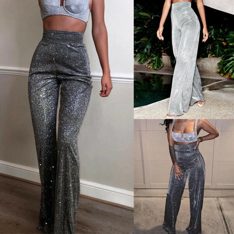 Flared top legging glitter