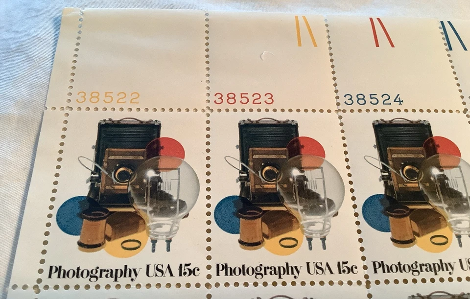 Sheet of 12 USPS 15 Cent Stamps - Photography Camera - Scott 1758 - Image 2 of 4