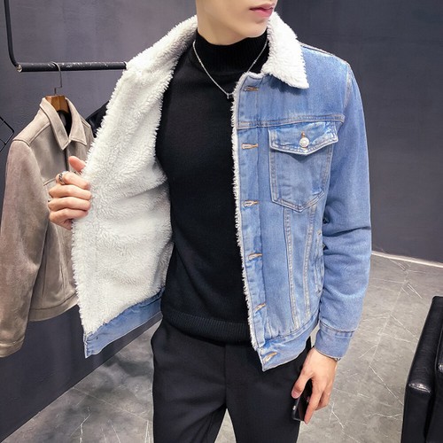 Mens Winter Thermal Sherpa Lined Blazer 