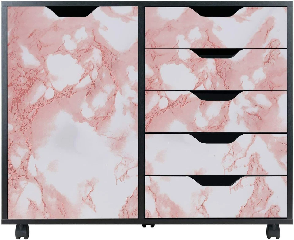 Papel tapiz de piedra granito mármol rosa brillante de 4 pies x 40 pies película de vinilo hogar 48" x 480" Foto 4 de 4