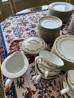 Noritake dinnerware set service for 12 vintage made in Japan 90