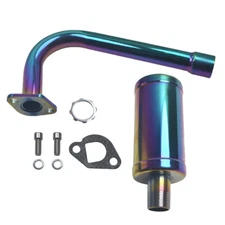 Upgrade Colorful Exhaust Muffler For 212cc 196cc/6.5HP Go Kart and Gas Mini Bike