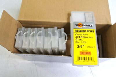 (8) Spotnails 18112SS 3/4'' 18 Gauge SS Brad Nails (1,000 Finish Nails/bx