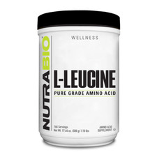 NutraBio - L-Leucine - 500g Unflavored Powder