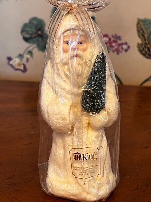 Vintage 1990's Uni-King SparkleSanta Wax Candle NEW