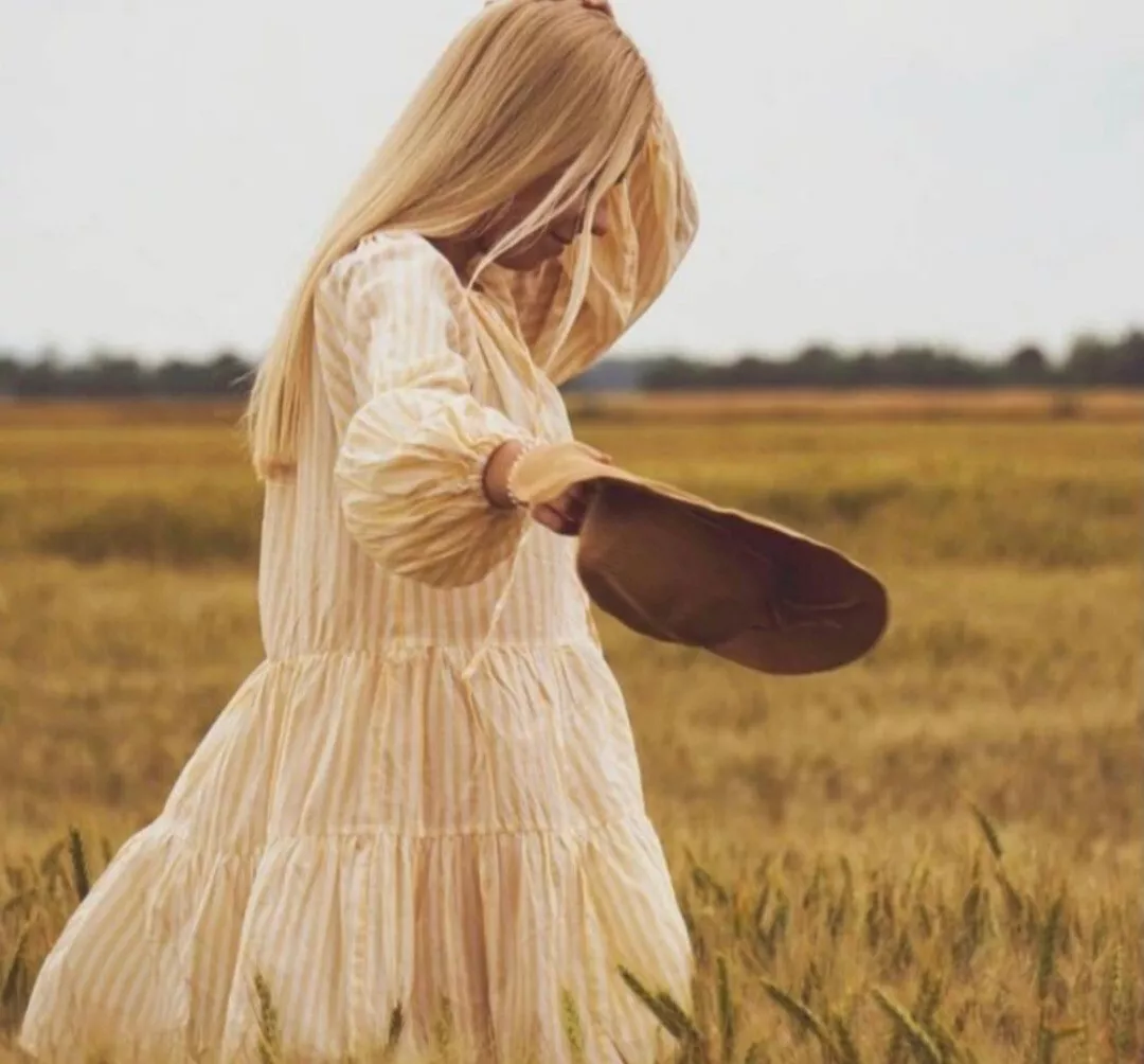 Mustard top stripe dress