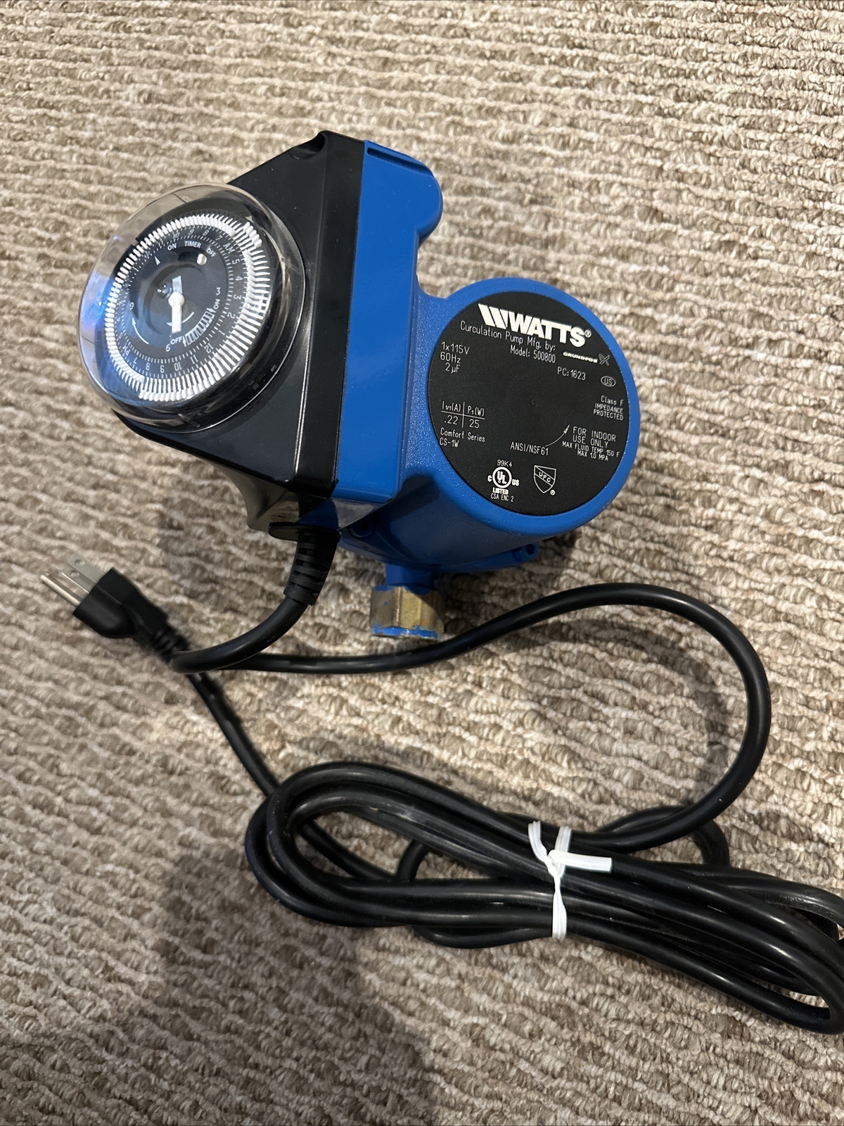 WATTS 500800 Hot Water Recirculating System With Built-In Timer (Pump Only)  | eBay
