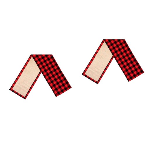 Karierten Tisch Rot Und Schwarz Plaid Tisch Runner Rot Schwarz Tisch - Bild 8 von 12