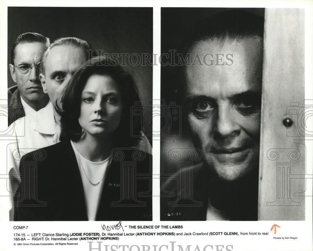 1991 Press Photo Anthony Hopkins and co stars in 