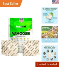 BugMD Vamoose - Rodent Pouches (4 Pack), Plant-Powered Rat.