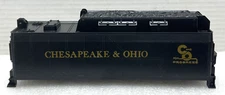 LIONEL O-GAUGE 8050-T CHESAPEAKE & OHIO BLACK PLASTIC TENDER BODY SHELL