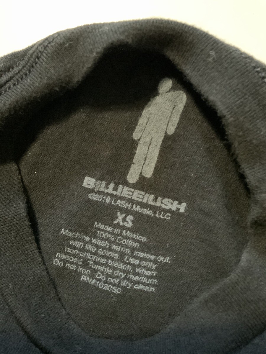 Billie Eilish 2019 Lash Music Graphic Concert Tour Merch S/S Crew