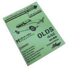 Factory Specifications Production Manual Guide Boot 1968 Oldsmobile Cutlass 442